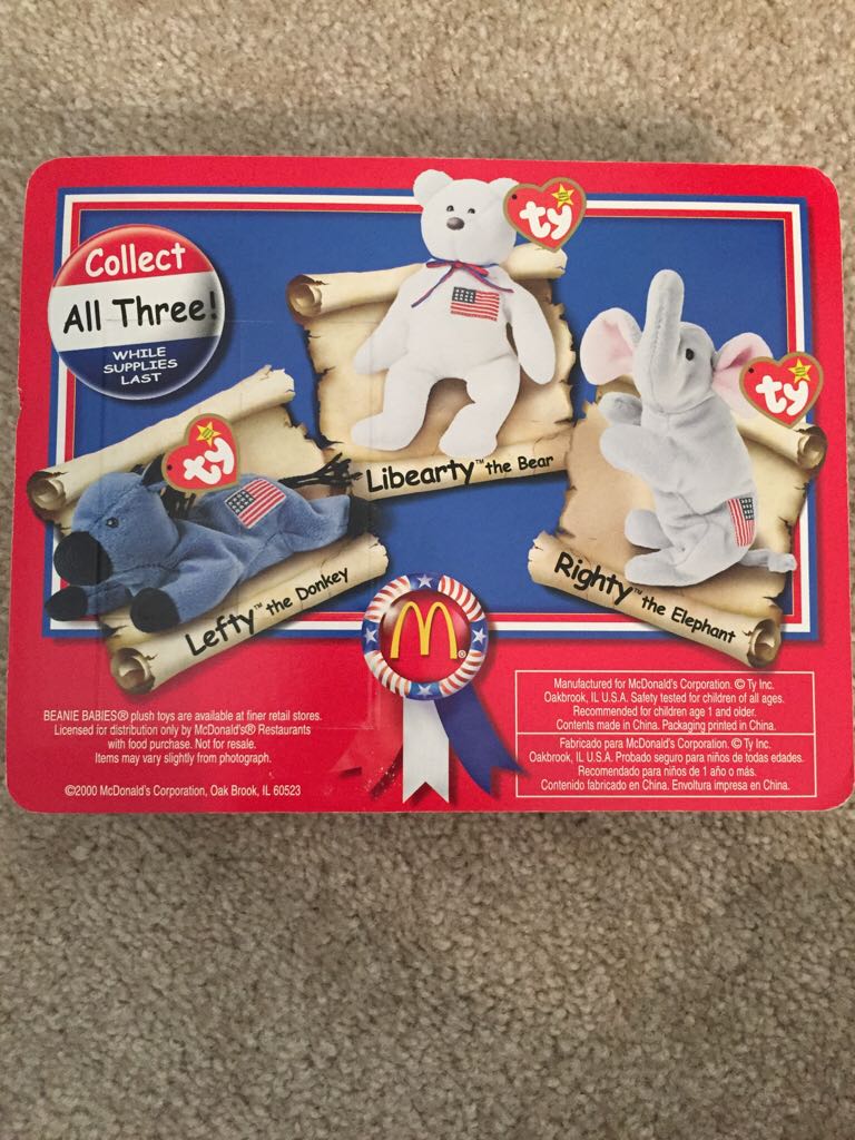 Libearty The Bear 🐻 L. 2000 McDonald’s American Trio 2 of 3  plush collectible - Main Image 2