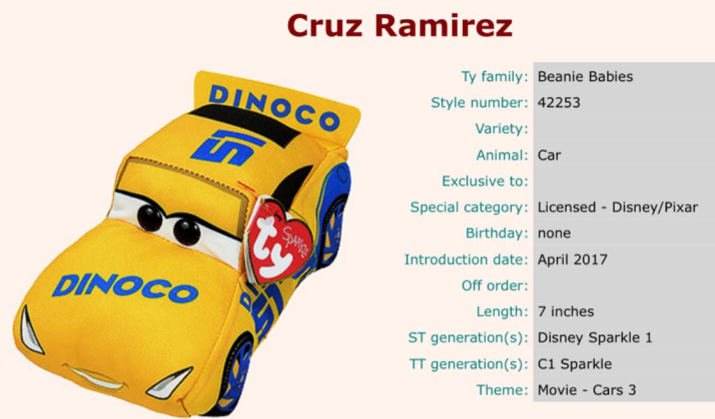 Cars 3 Cruz Ramirez  plush collectible - Main Image 2