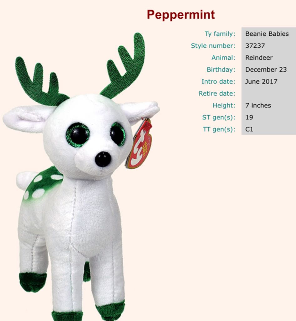 Peppermint the Reindeer  plush collectible - Main Image 2