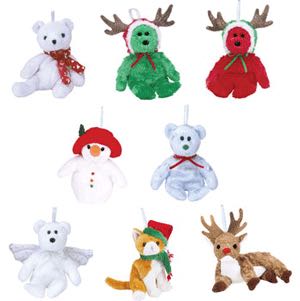 2000 Holiday Teddy - Jingle Beanies - Christmas  plush collectible [Barcode 008421035359] - Main Image 2