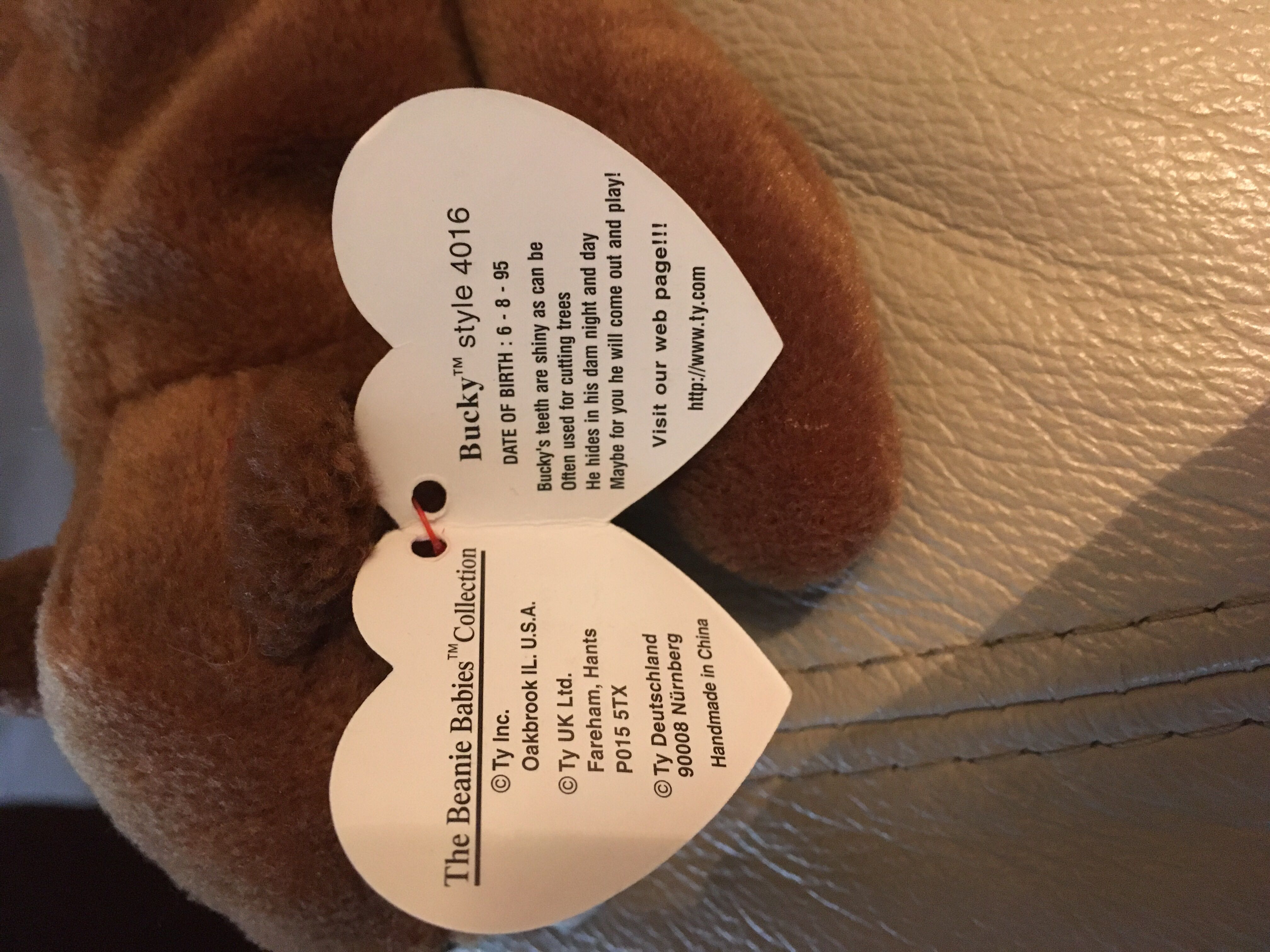 Bucky the Beaver  (United States) plush collectible [Barcode 008421040162] - Main Image 3