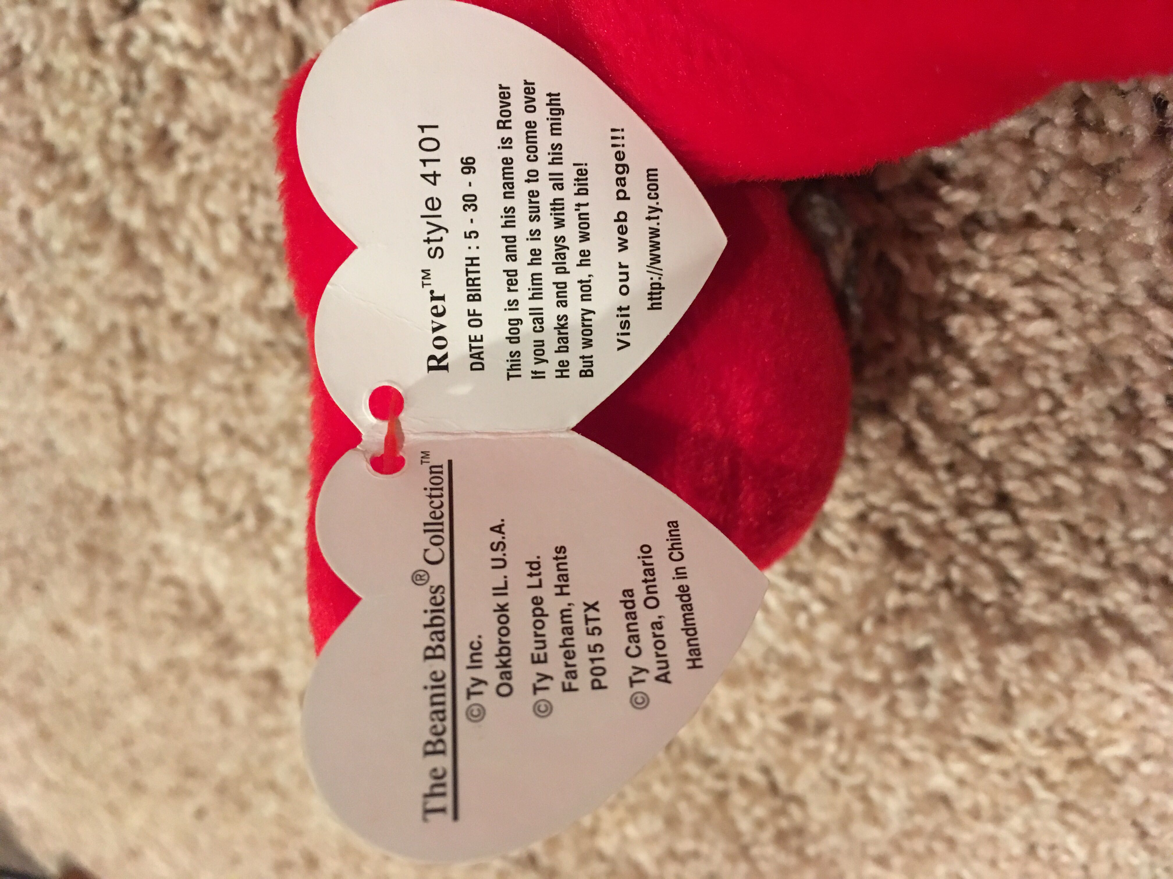 Rover the Dog  (United States) plush collectible [Barcode 008421041015] - Main Image 3