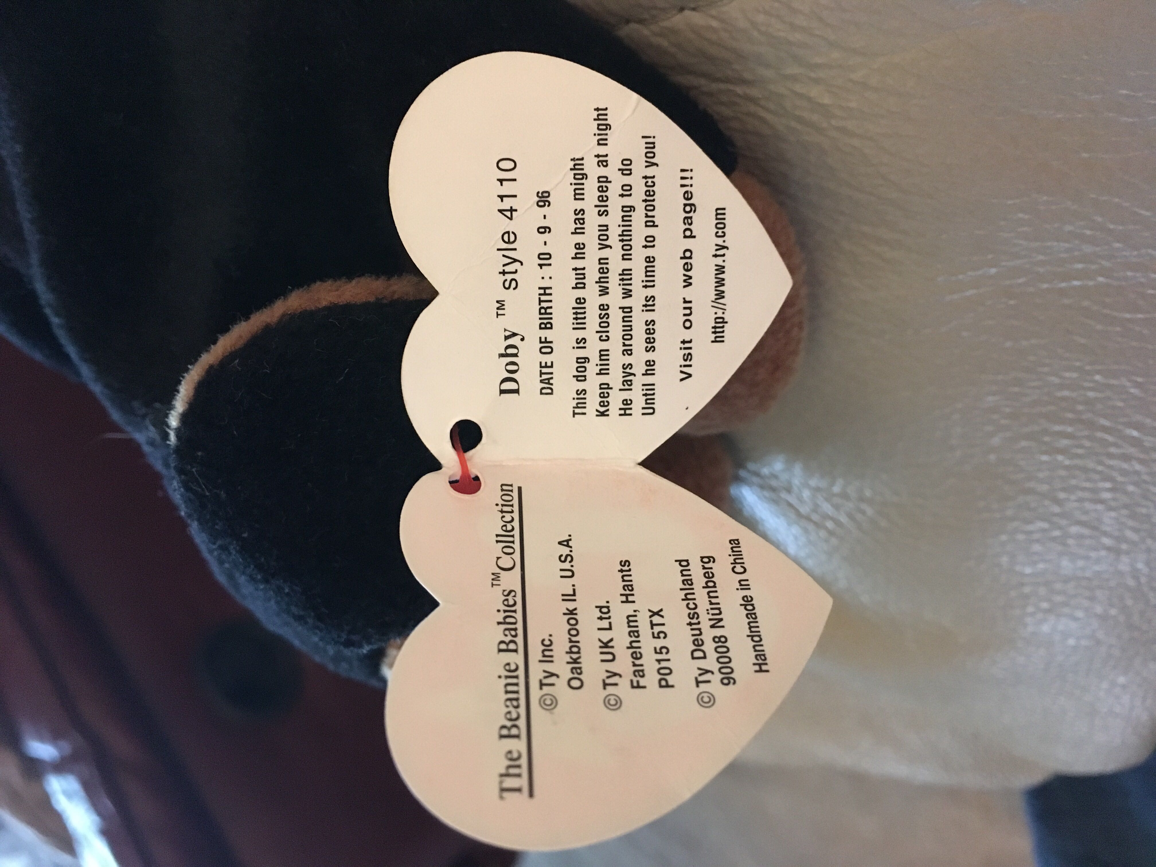 Doby The Doberman Dog  (United States) plush collectible [Barcode 008421041107] - Main Image 3