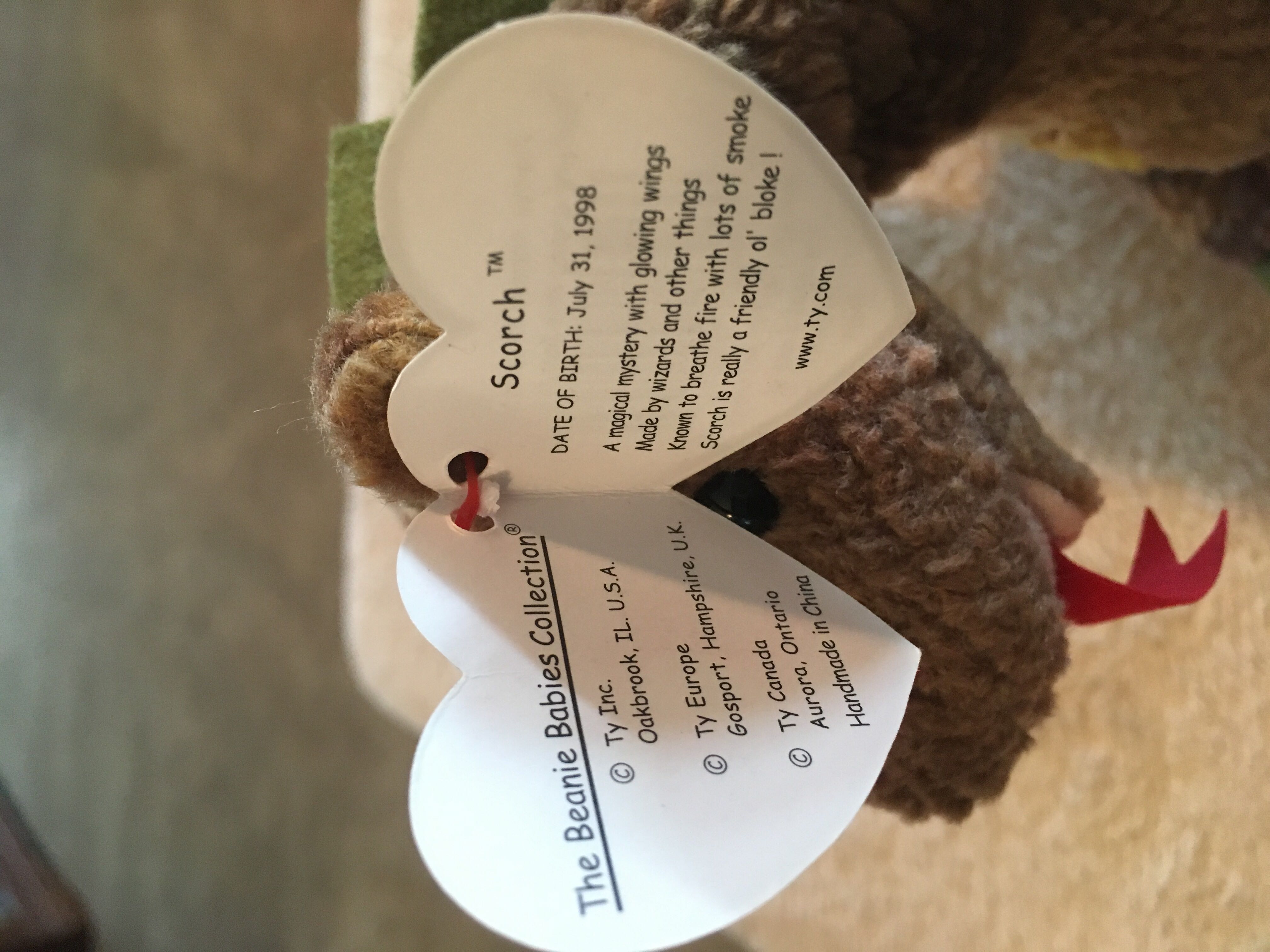 Scorch The Dragon  (United States) plush collectible [Barcode 008421042104] - Main Image 3