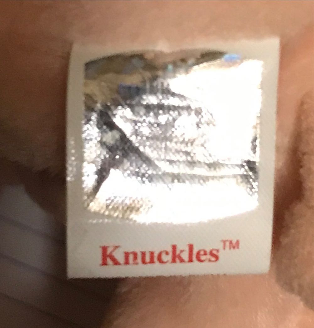 Knuckles The Pig  (United States) plush collectible [Barcode 008421042470] - Main Image 4