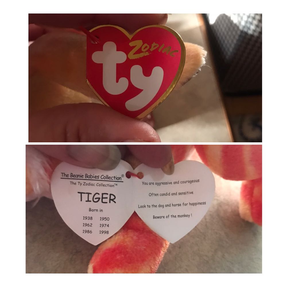 Zodiac - Tiger  (United States) plush collectible [Barcode 008421043200] - Main Image 3