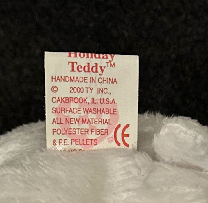 2000 Holiday Teddy - Christmas  (United States) plush collectible [Barcode 008421043323] - Main Image 4