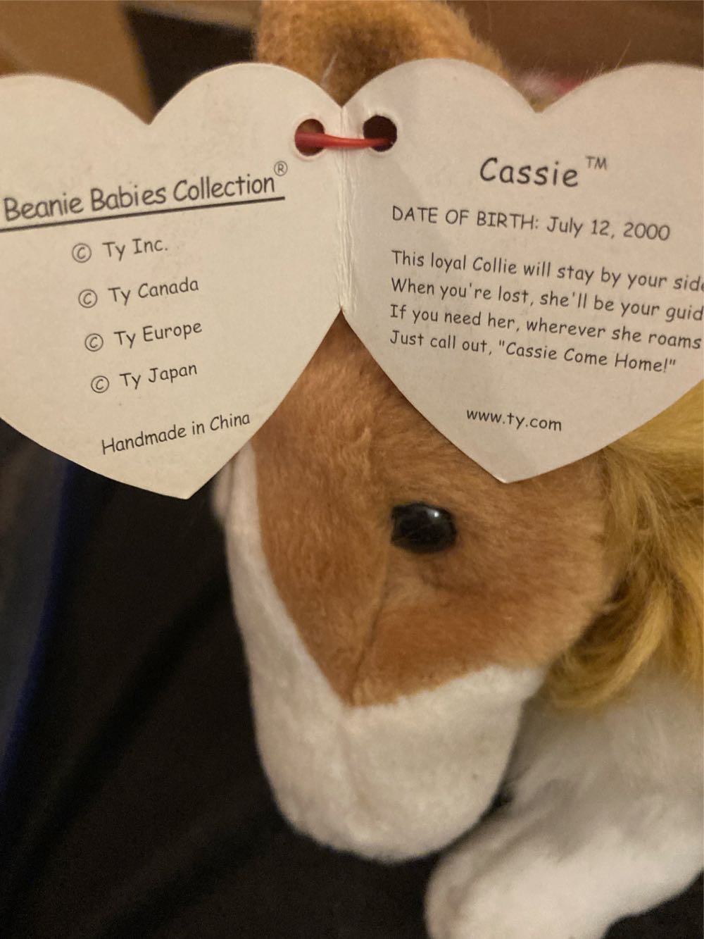 Cassie The Collie Dog  (United States) plush collectible [Barcode 008421043408] - Main Image 2