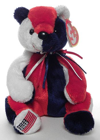 Patriot the Bear - Flag On Right Foot - Patriotic  (United States) plush collectible [Barcode 008421043606] - Main Image 2