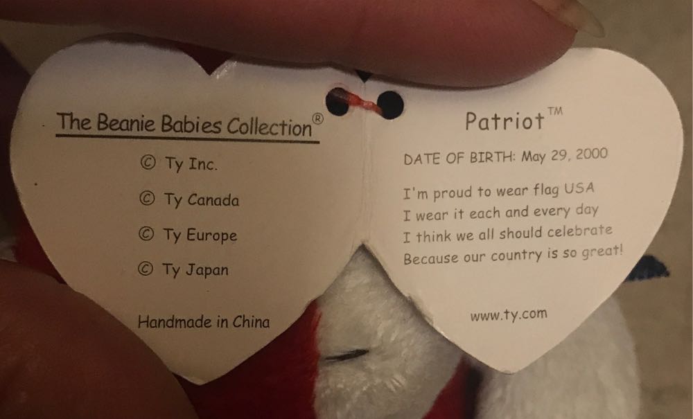 Patriot the Bear - Flag On Right Foot - Patriotic  (United States) plush collectible [Barcode 008421043606] - Main Image 3