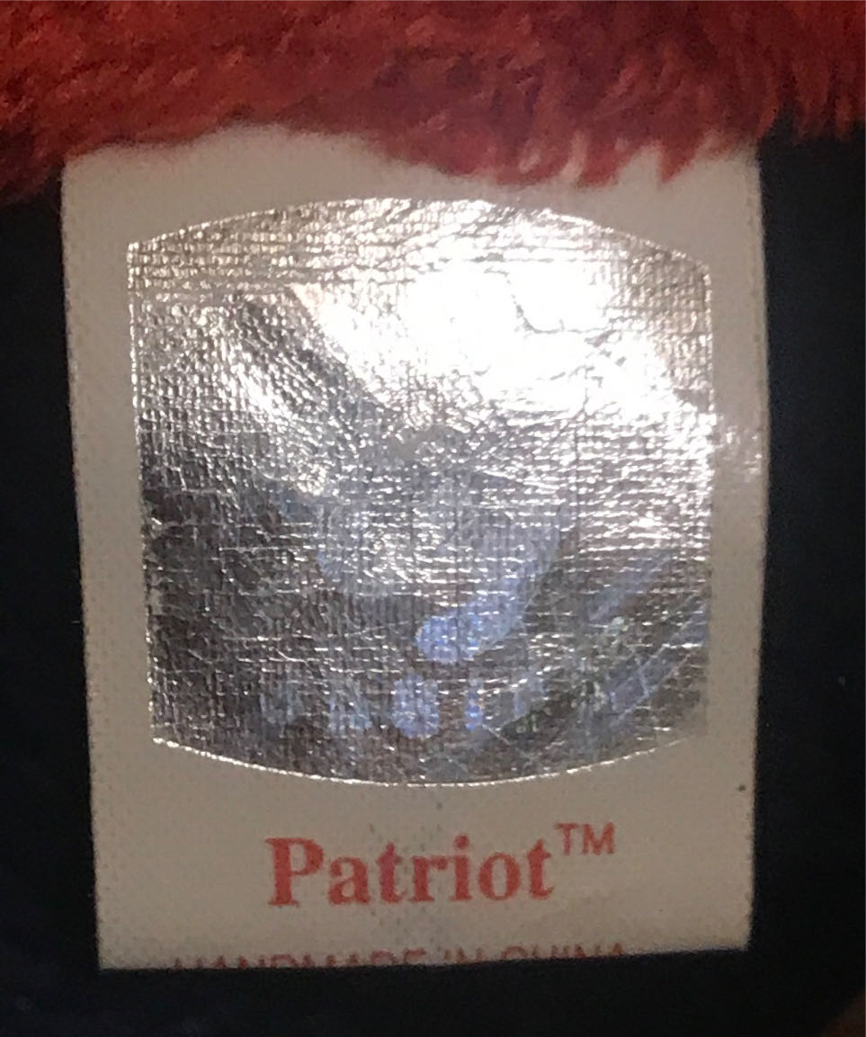 Patriot the Bear - Flag On Right Foot - Patriotic  (United States) plush collectible [Barcode 008421043606] - Main Image 4