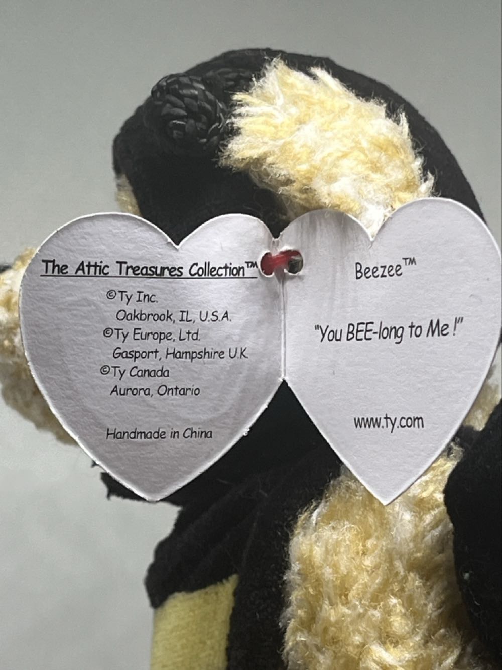 Beezee The  Bear 🐻  plush collectible [Barcode 008421060887] - Main Image 4