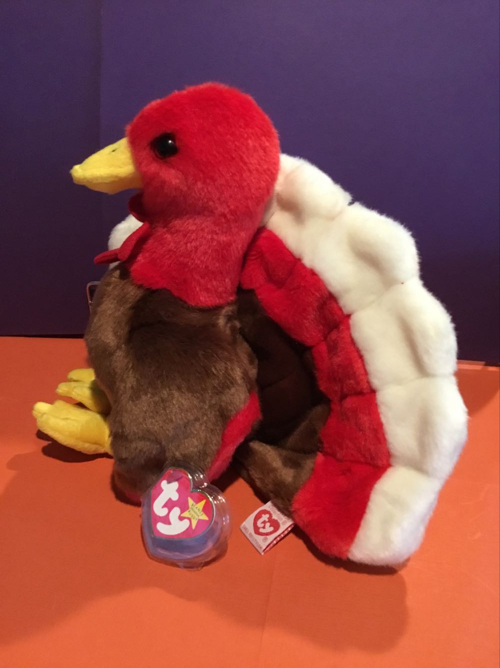 GOBBLES the Turkey Beanie Buddy 🦃  plush collectible [Barcode 008421093335] - Main Image 4