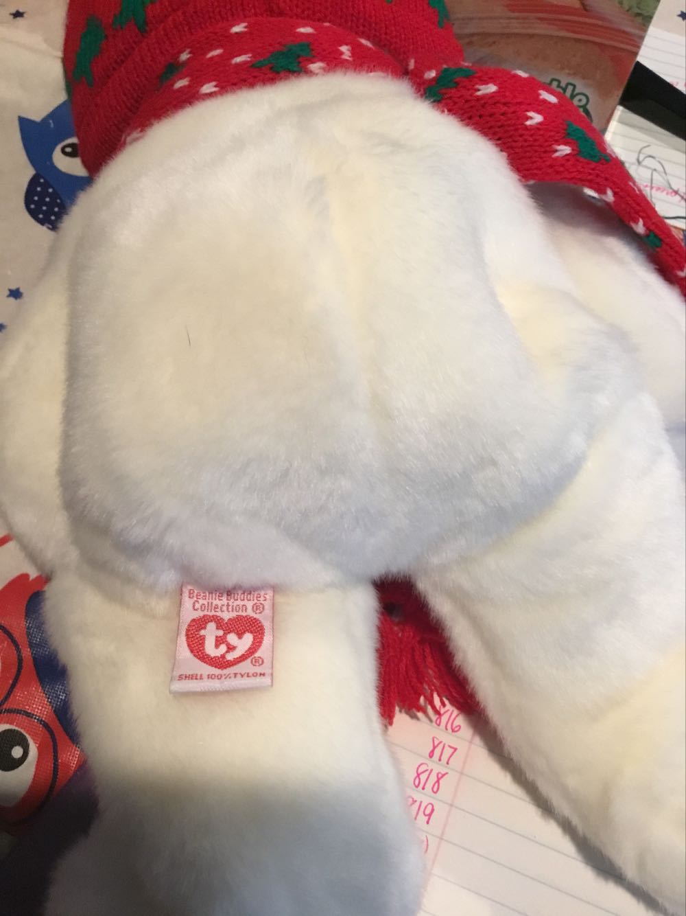 Snowboy The Beanie Buddy  (United States) plush collectible [Barcode 008421093427] - Main Image 4