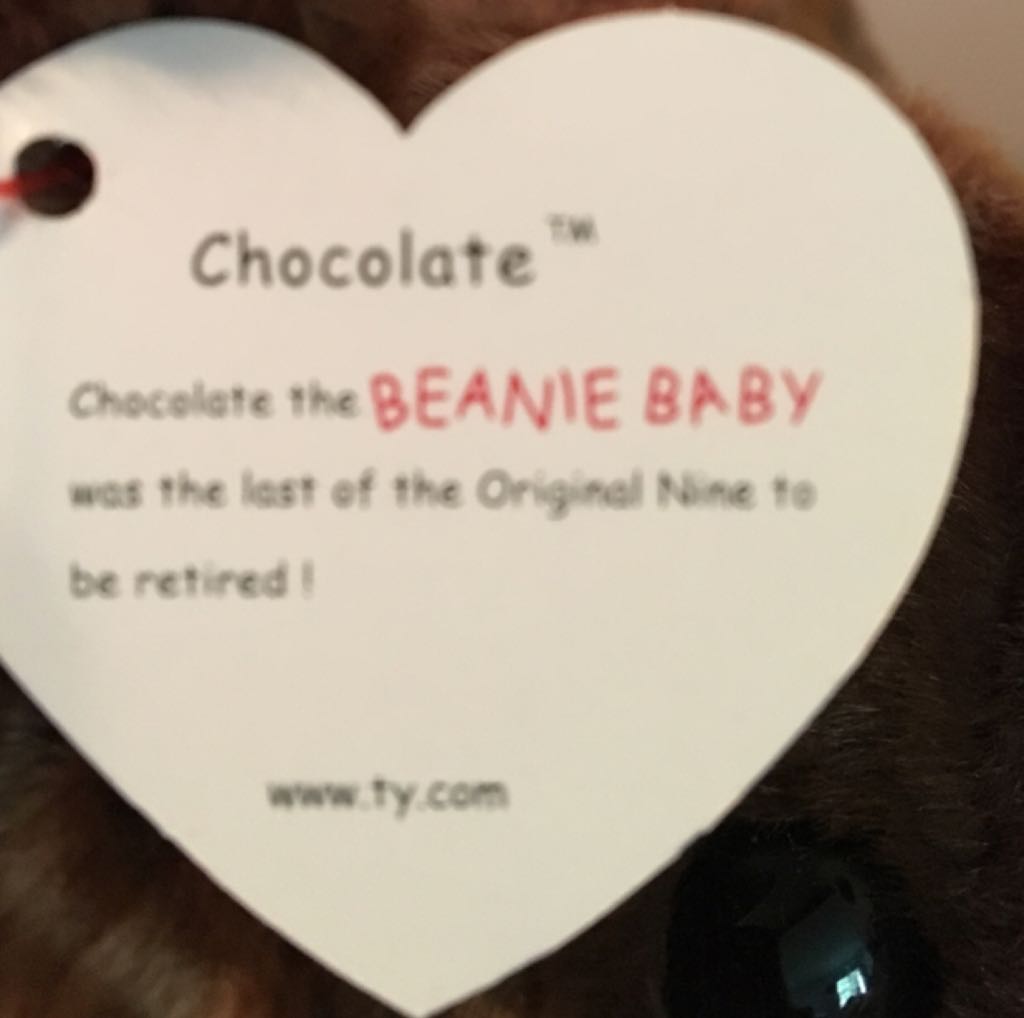 Chocolate the Beanie Buddy  (United States) plush collectible [Barcode 008421093496] - Main Image 2