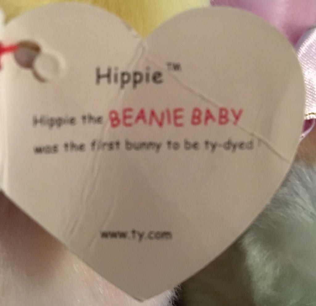Hippie the Bunny Rabbit (Buddy, Tye-Dye)  (United States) plush collectible [Barcode 008421093571] - Main Image 2
