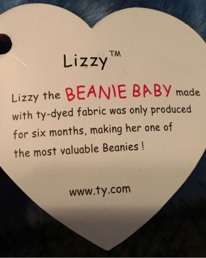 Lizzy The Lizard - Beanie Buddy  (United States) plush collectible [Barcode 008421093663] - Main Image 2
