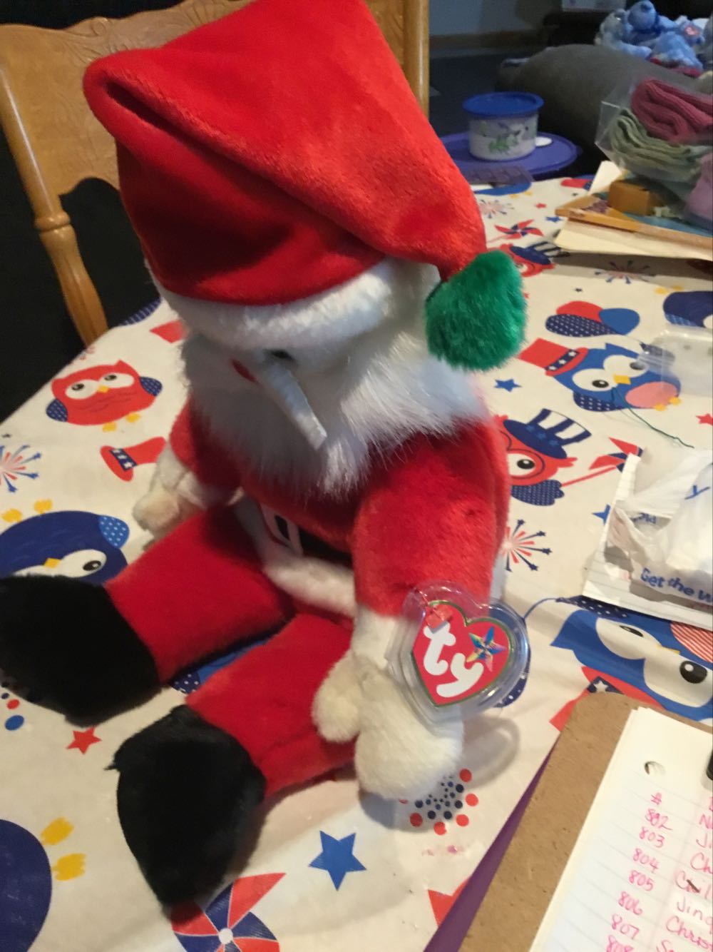 Santa Claus the Beanie Buddy  (China) plush collectible [Barcode 008421093854] - Main Image 3