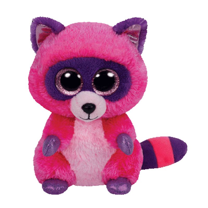 Roxie Pink/Purple Racoon Beanie Boo  plush collectible [Barcode 008421361465] - Main Image 1
