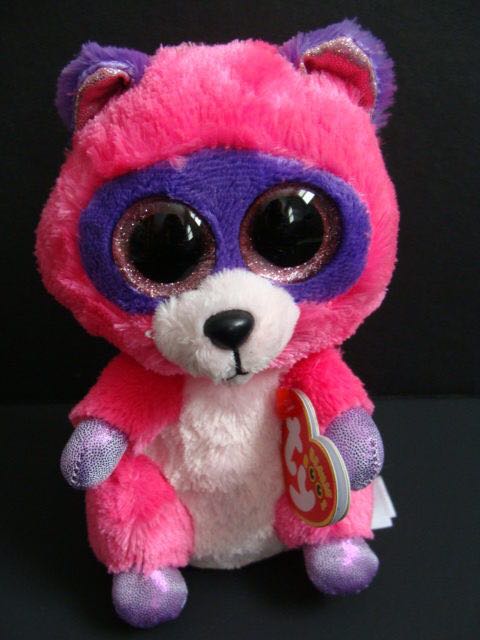 Roxie Pink/Purple Racoon Beanie Boo  plush collectible [Barcode 008421361465] - Main Image 2