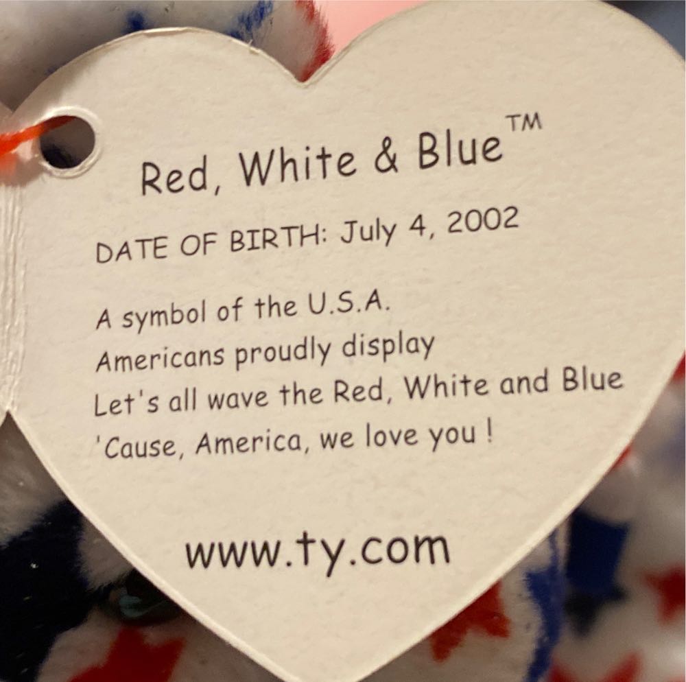 Red, White and Blue the Bear  (United States) plush collectible [Barcode 008421400003] - Main Image 4