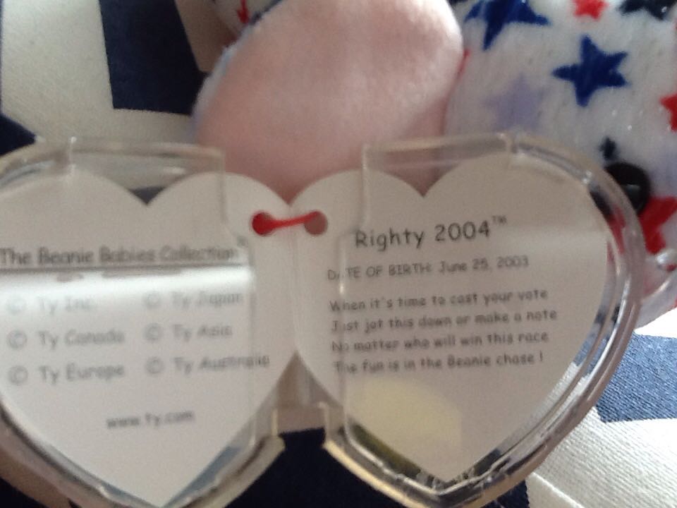 Righty 2004 The Elephant - Patriotic  plush collectible [Barcode 008421400447] - Main Image 2