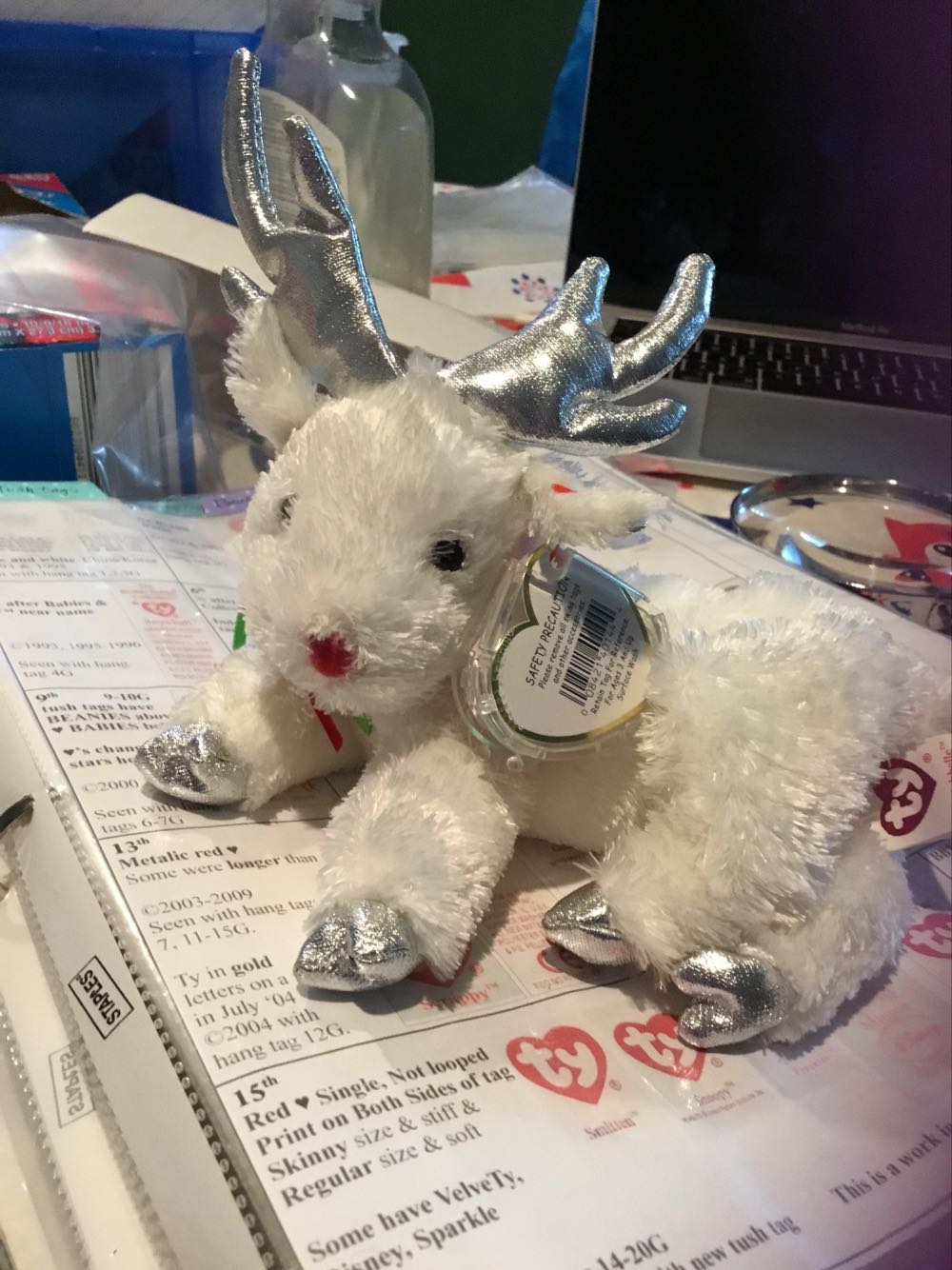 Sleighbelle The Reindeer (white)  (United States) plush collectible [Barcode 008421401444] - Main Image 4