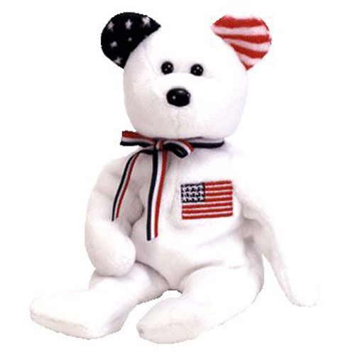 America The Bear - White  plush collectible - Main Image 2