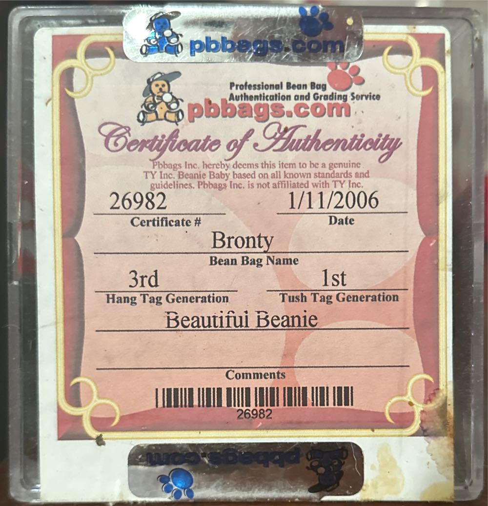 Bronty The Brontosaurs  plush collectible - Main Image 3