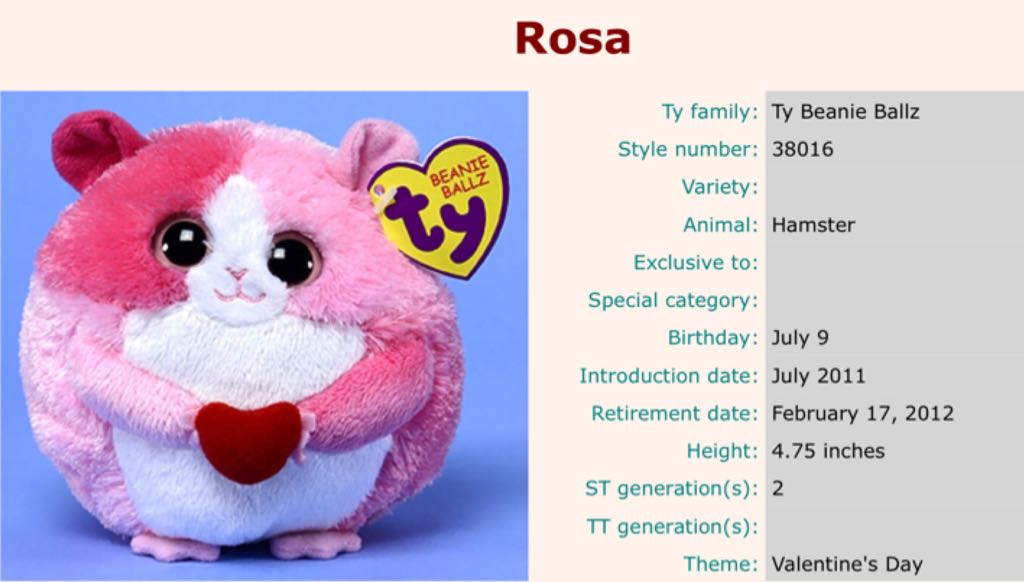 .BALLZ Rosa The Hamster   plush collectible - Main Image 2