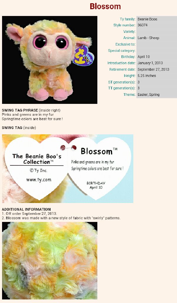 Blossom The Lamb  plush collectible - Main Image 2