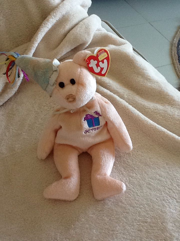 October The Birthday Bear (With Hat)  plush collectible - Main Image 2