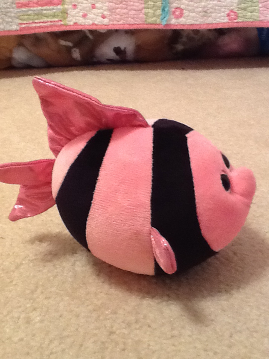 Gilly the pink and black fish  plush collectible - Main Image 2
