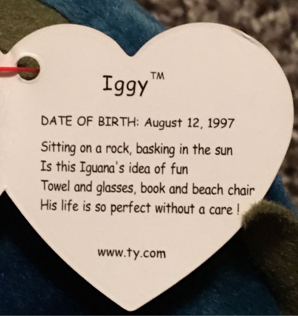 Iggy The Iguana Blue With Spikes, No Tongue  plush collectible - Main Image 2