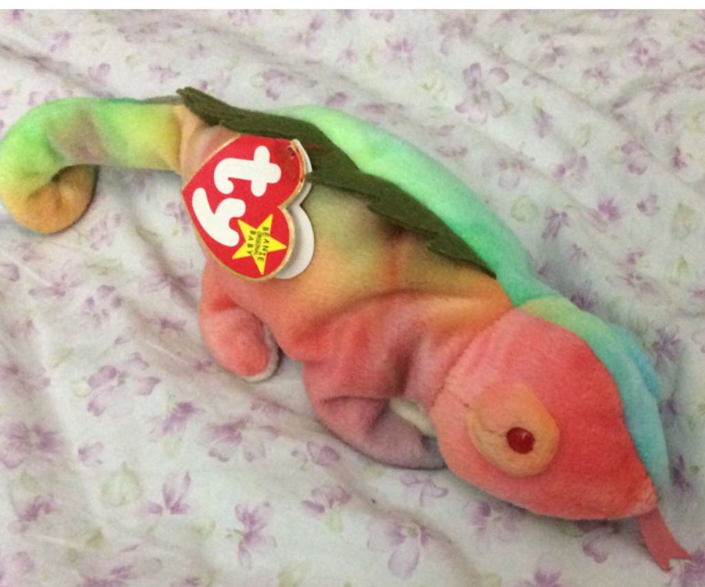 Iggy The Ty-Dyed Iguana W/spikes & Tongue  plush collectible - Main Image 1