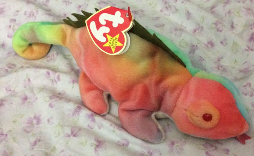 Iggy The Ty-Dyed Iguana W/spikes & Tongue  plush collectible - Main Image 2