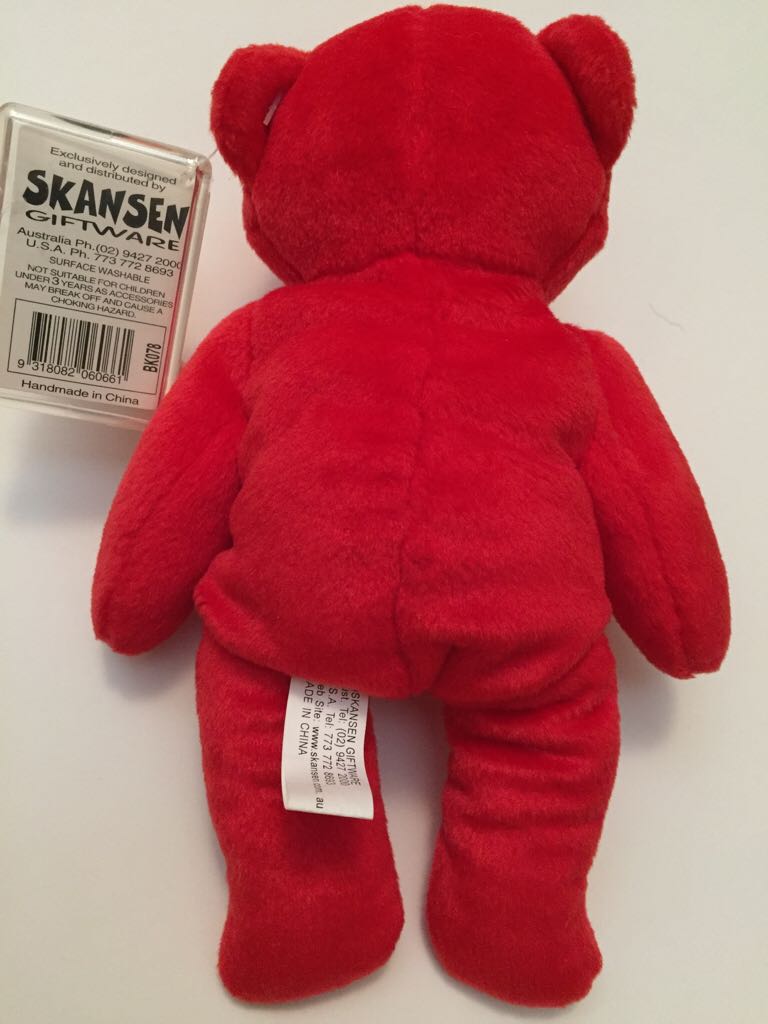 Romeo The Red Bear Purple Heart  (Australia) plush collectible - Main Image 2