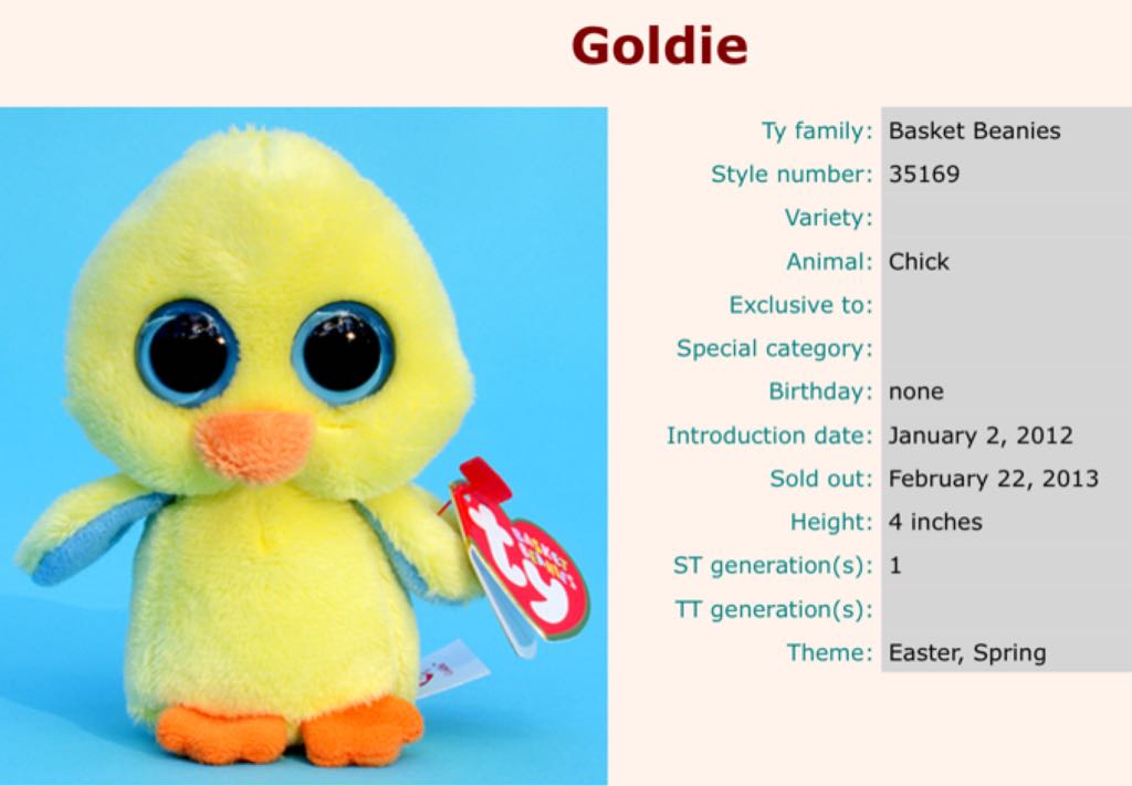 Basket Beanie  plush collectible - Main Image 2