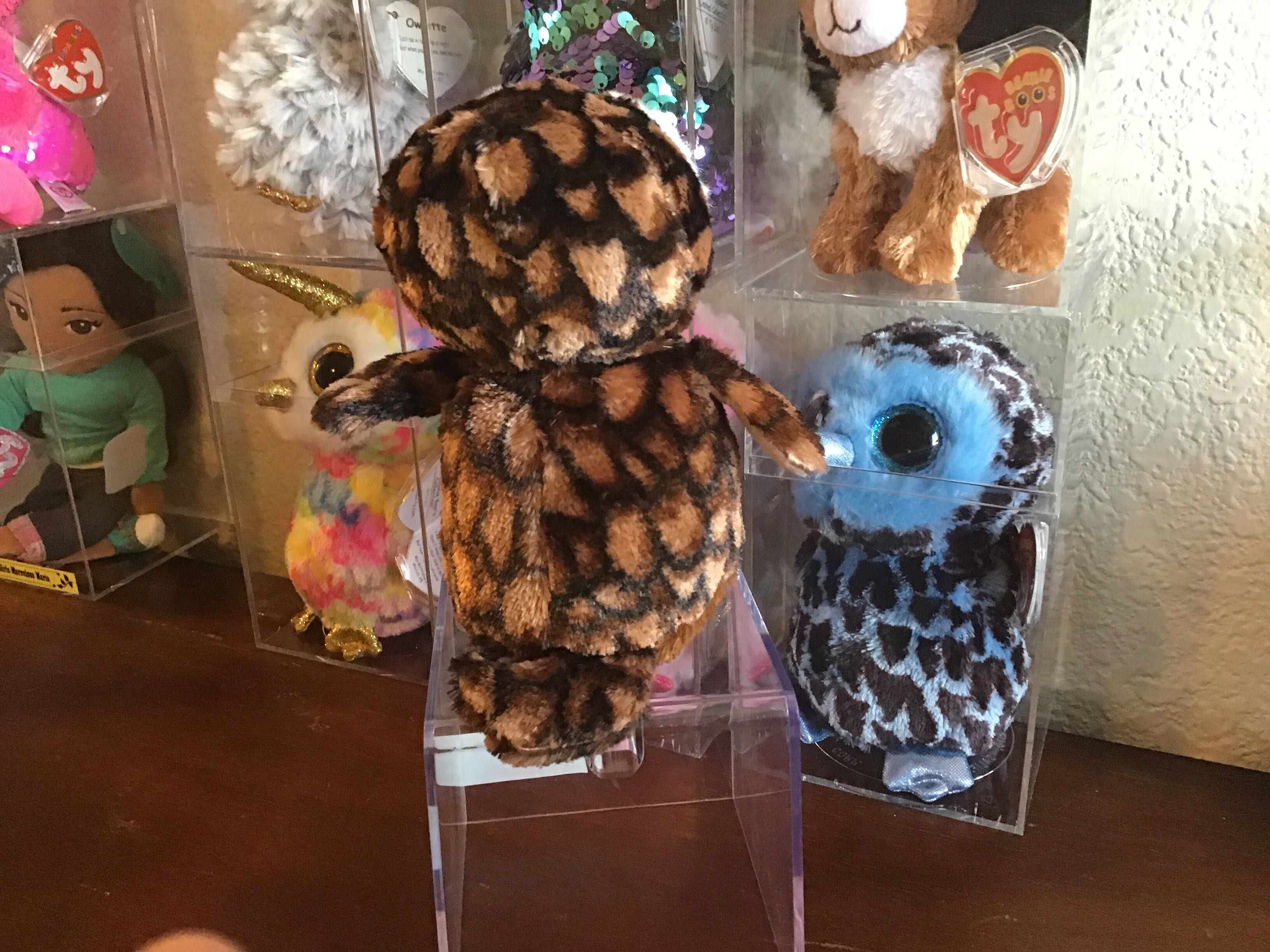Beanie Boo Brown And Black Owl Prototype   plush collectible [Barcode 35685874] - Main Image 3