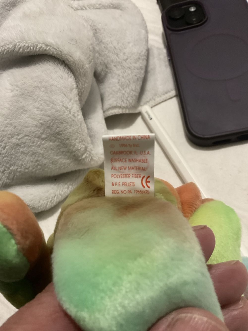 Peace The Bear Orange Pajama  (United States) plush collectible [Barcode 008421040537] - Main Image 3