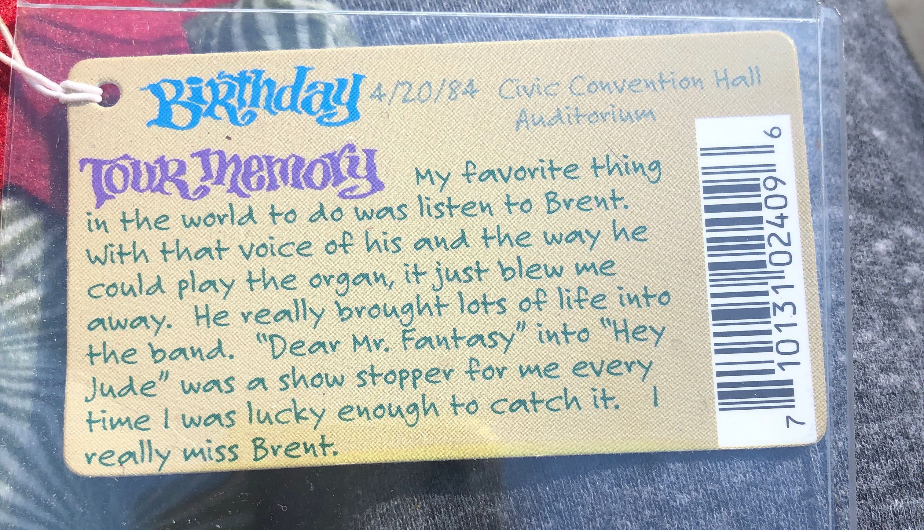 Esau (4/20/84) - Civic Convention Hall Auditorium  plush collectible [Barcode 710131024096] - Main Image 3