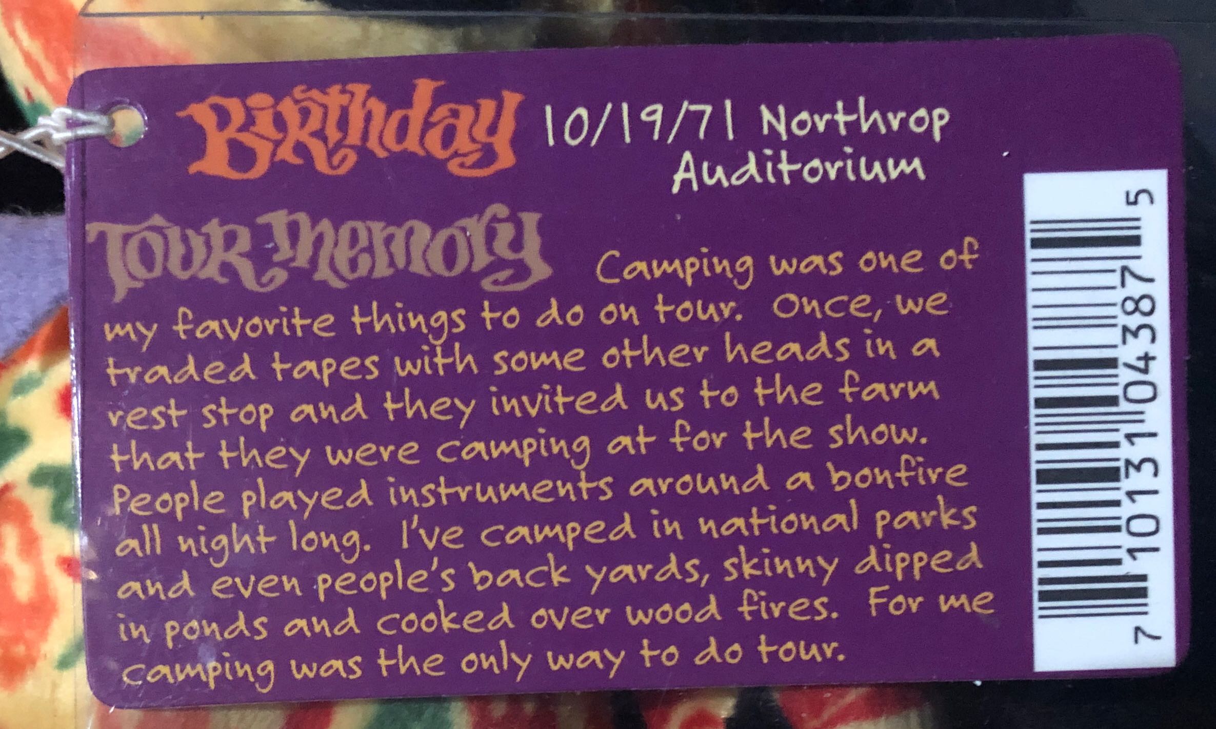 Mexicali (10/19/71) - Northrop Auditorium  plush collectible [Barcode 710131043875] - Main Image 3