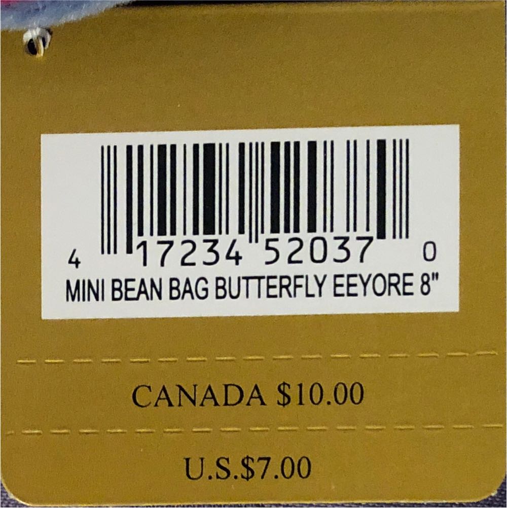 Butterfly Eeyore 8in  plush collectible [Barcode 417234520370] - Main Image 4