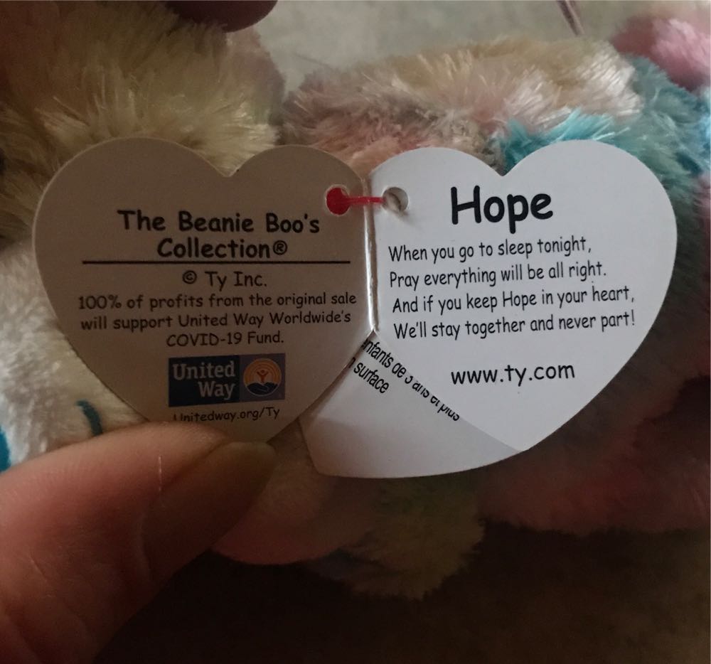 Hope the Praying Bear  (United States) plush collectible [Barcode 008421362455] - Main Image 2