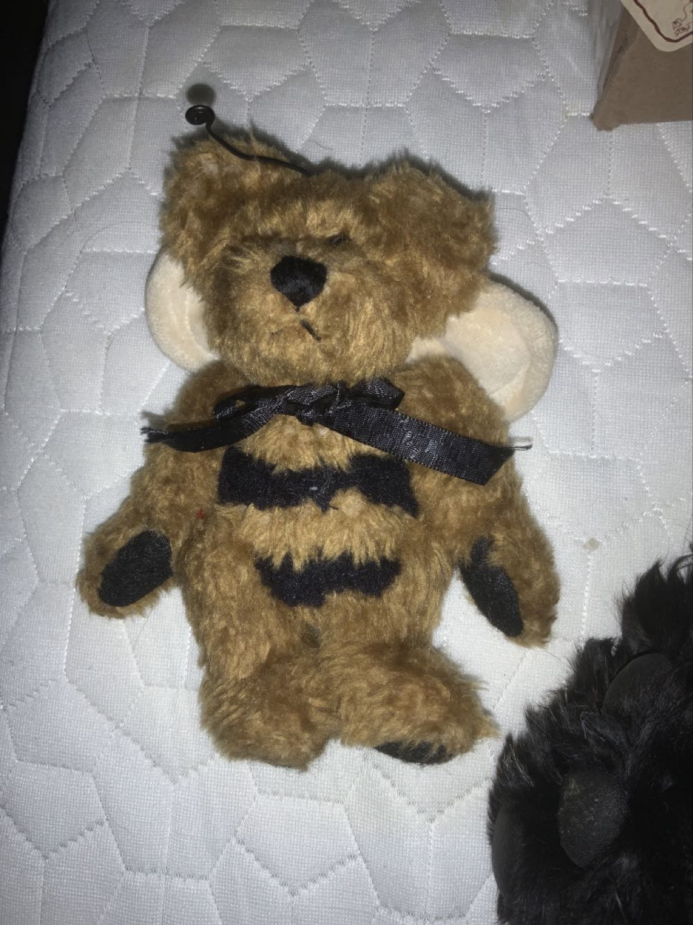 Ty Hello Kitty (rainbow overalls, key-clip)