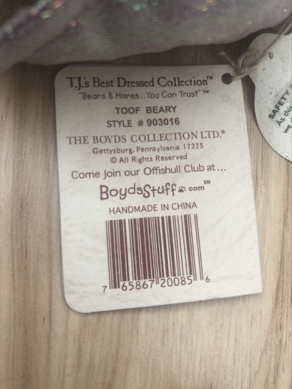 Toof Beary  plush collectible - Main Image 3