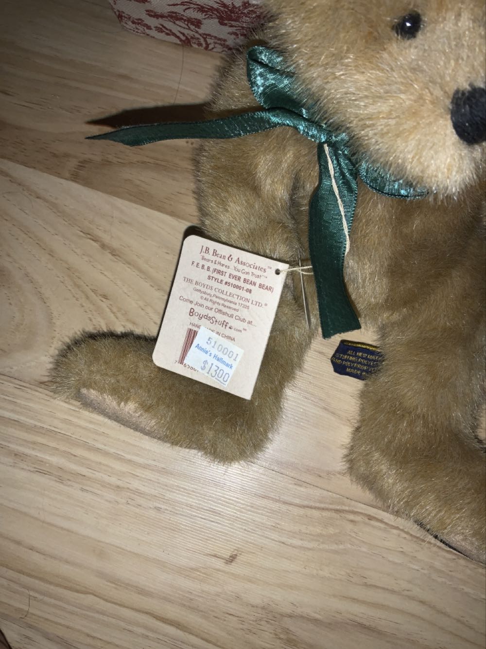 F. E. B. B. (First Ever Bean Bear)  plush collectible - Main Image 2