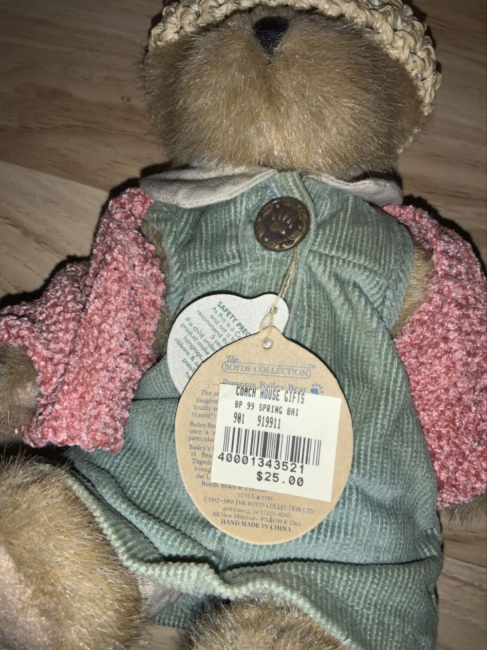 Bailey Bear  plush collectible - Main Image 2