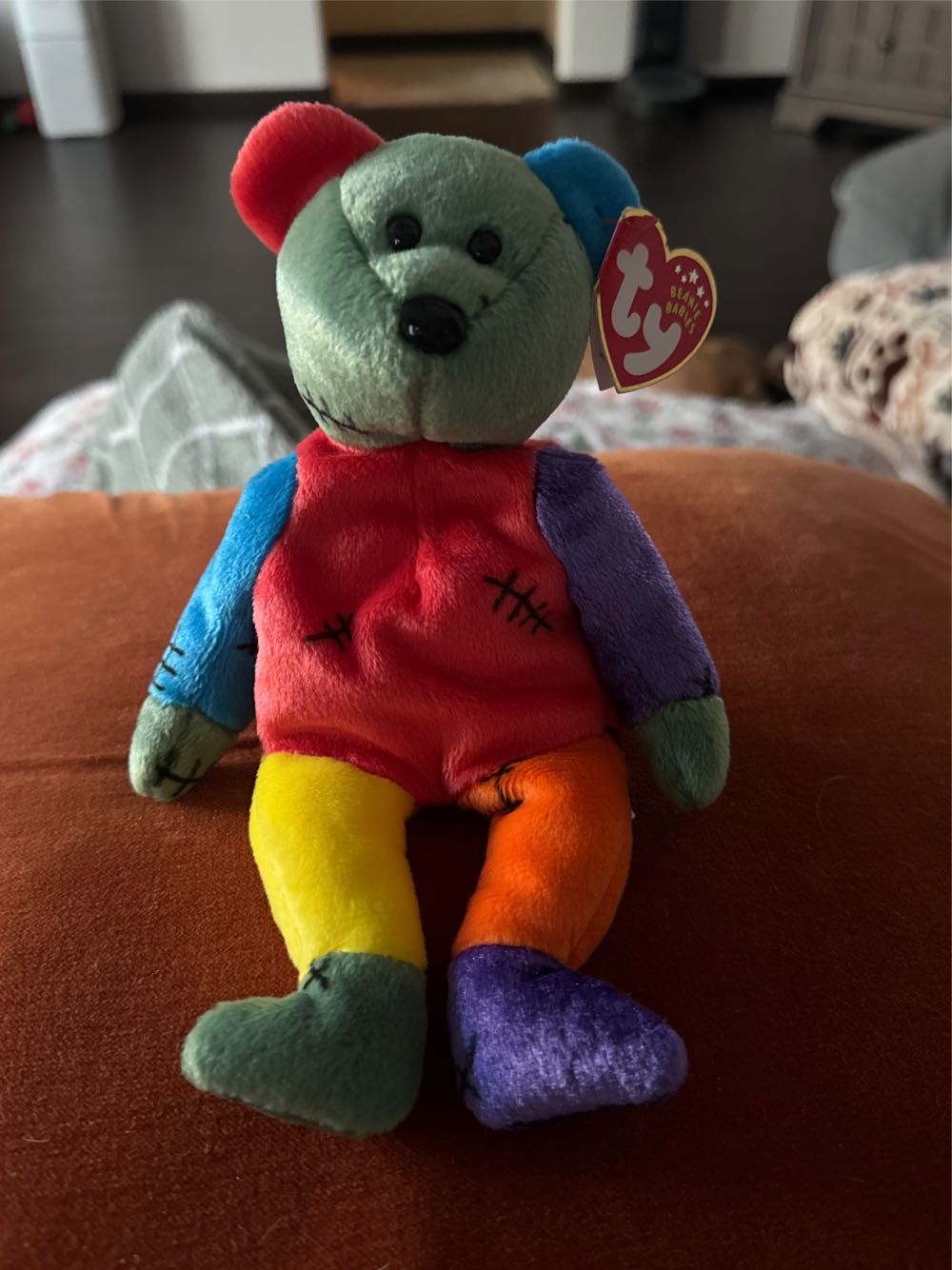 Frankenteddy The Bear (Red and Blue Feet)  (United States) plush collectible [Barcode 008421045624] - Main Image 2