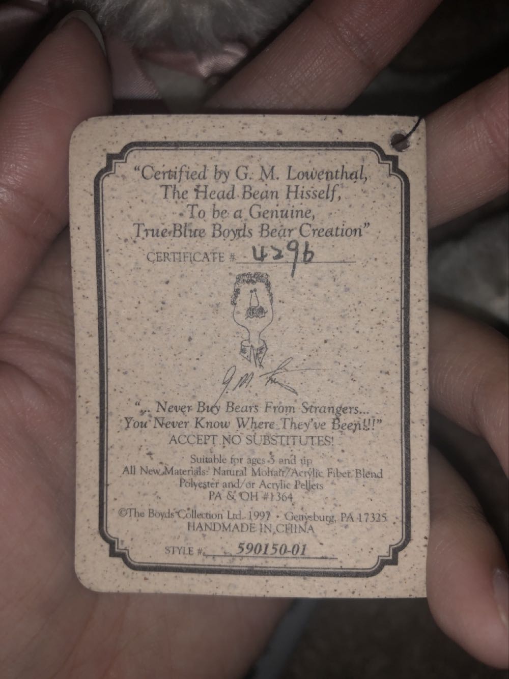 Dolly Q. Bunnycombe  plush collectible - Main Image 3